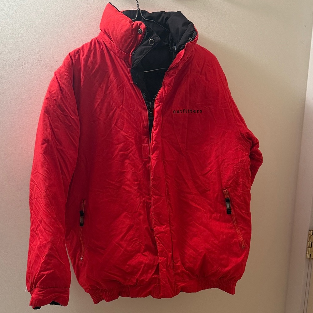 Vintage Red Men's puffer Jacket